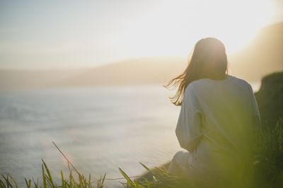 woman in the sun